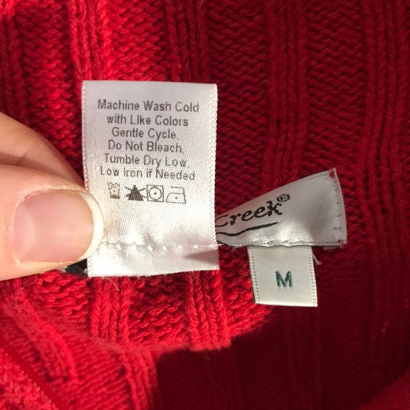 Coldwater Creek red 1/4 zip sweater - Picture 3 of 5